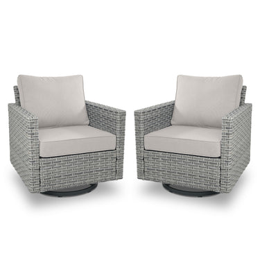 Premium High-Back Swivel Rocker Chairs (Set of 2) - PAD Series - Belord