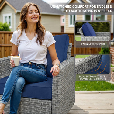Premium High-Back Swivel Rocker Chairs (Set of 2) - PAD Series - Belord