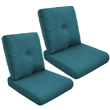 2 Set High Back and Deep Seating Outdoor Cushion with Button, 22'' x 24'' - Belord