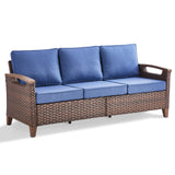BBR Series Outdoor Sofa - PE Wicker with Powder-Coated Frame & Olefin Cushions - Belord