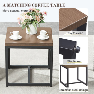 BBR Series 5-Piece Outdoor Set: 2 Patio Chairs, Footrests & Side Table - Premium All-Weather Wicker Patio Furniture - Belord