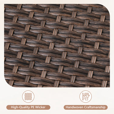 Luxury Wicker 3-Seat Sofa– High Back Design with 6" Premium Thick Cushions, Ovolo Series - Belord