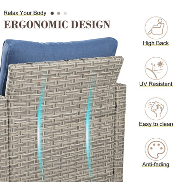 Set of two Belord oversized patio swivel rocker chairs with high backrests and 4-inch cushions, part of the PAD Series.