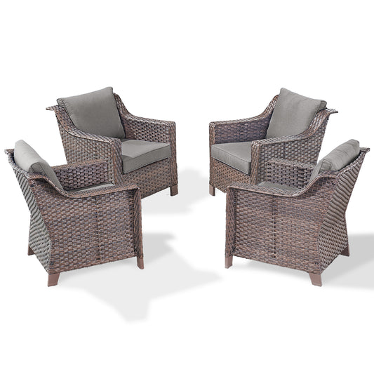 4PC Patio Chair Set – Outdoor Lounge Seating, DAR Series