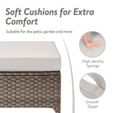 Belord 5-piece patio conversation set with sofa, swivel chairs, and ottomans, ideal for outdoor lounging and entertaining.