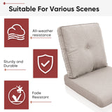 2 Set High Back and Deep Seating Outdoor Cushion with Button, 22'' x 24'' - Belord