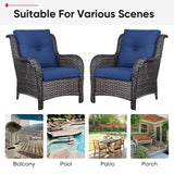 2 Set High Back and Deep Seating Outdoor Cushion with Button, 22'' x 24'' - Belord