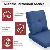 2 Set High Back and Deep Seating Outdoor Cushion with Button, 22'' x 24'' - Belord