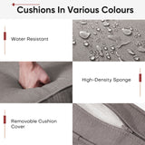 2 Set High Back and Deep Seating Outdoor Cushion with Button, 22'' x 24'' - Belord