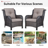 2 Set High Back and Deep Seating Outdoor Cushion with Button, 22'' x 24'' - Belord