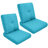 2 Set High Back and Deep Seating Outdoor Cushion with Button, 22'' x 24'' - Belord