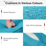 2 Set High Back and Deep Seating Outdoor Cushion with Button, 22'' x 24'' - Belord