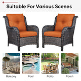 2 Set High Back and Deep Seating Outdoor Cushion with Button, 22'' x 24'' - Belord