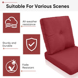 2 Set High Back and Deep Seating Outdoor Cushion with Button, 22'' x 24'' - Belord