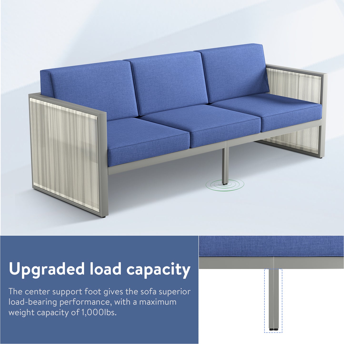 70% OFF LIMITED STOCK - BM Series Outdoor Sofa - All-Weather Patio Lounge for Garden & Deck