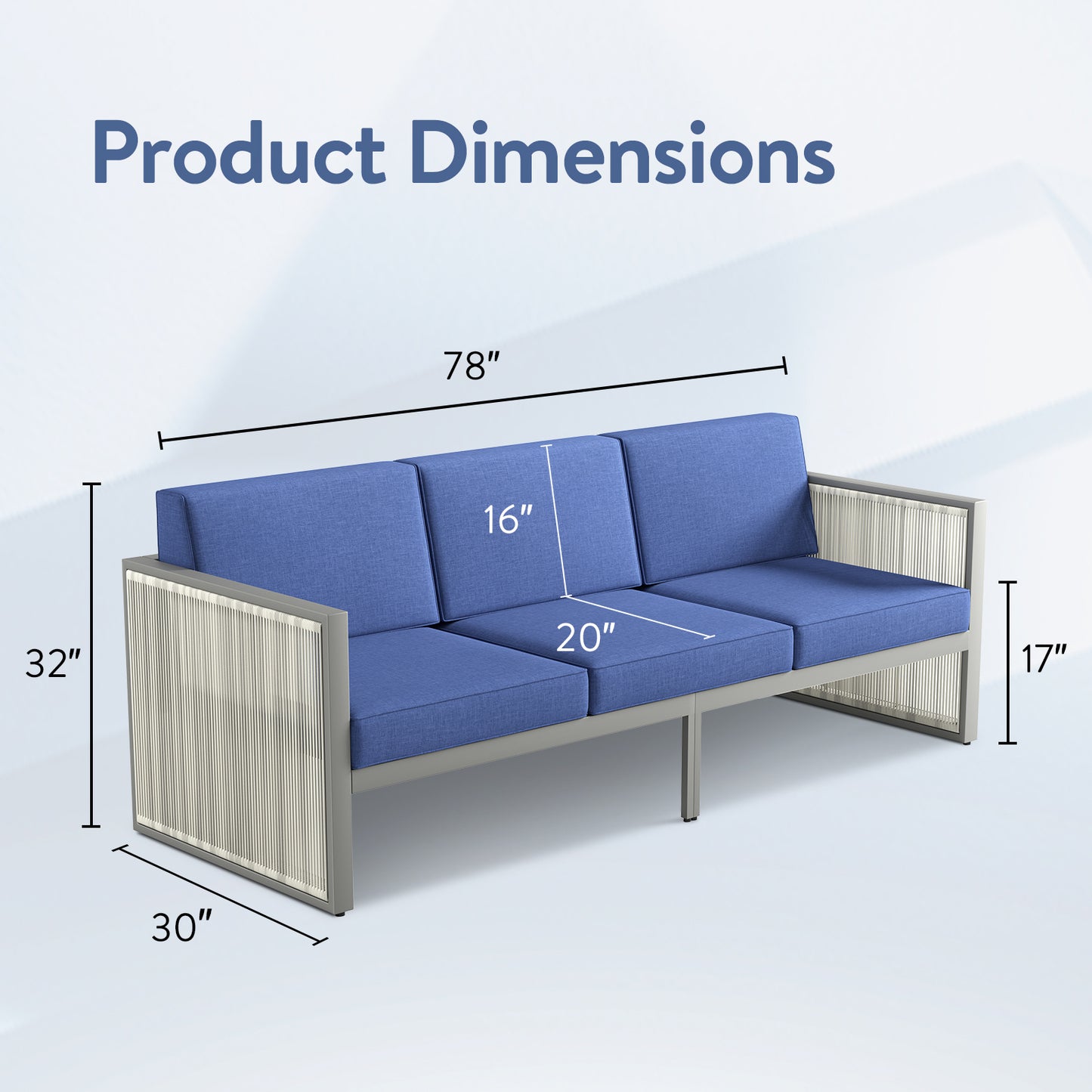 70% OFF LIMITED STOCK - BM Series Outdoor Sofa - All-Weather Patio Lounge for Garden & Deck