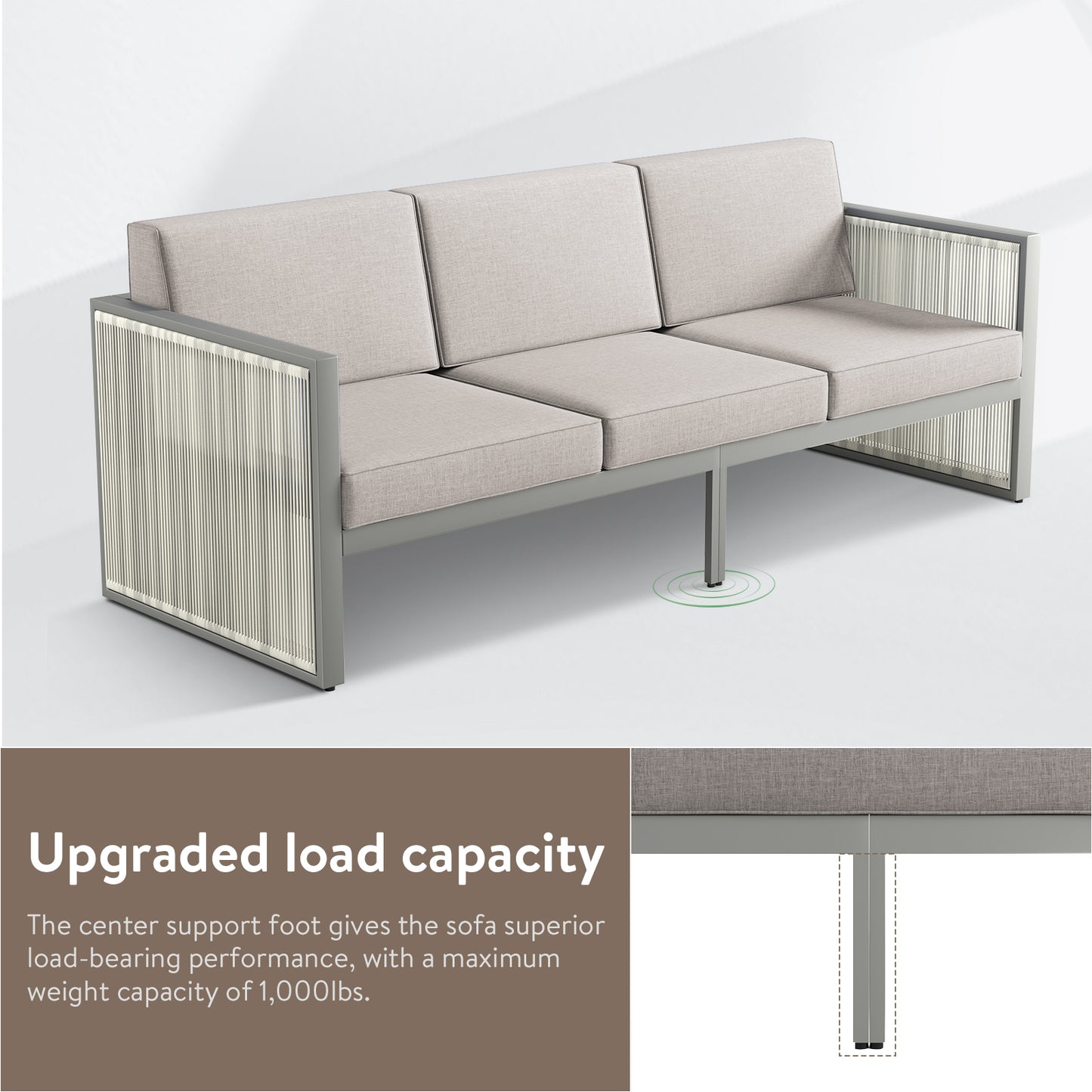 70% OFF LIMITED STOCK - BM Series Outdoor Sofa - All-Weather Patio Lounge for Garden & Deck