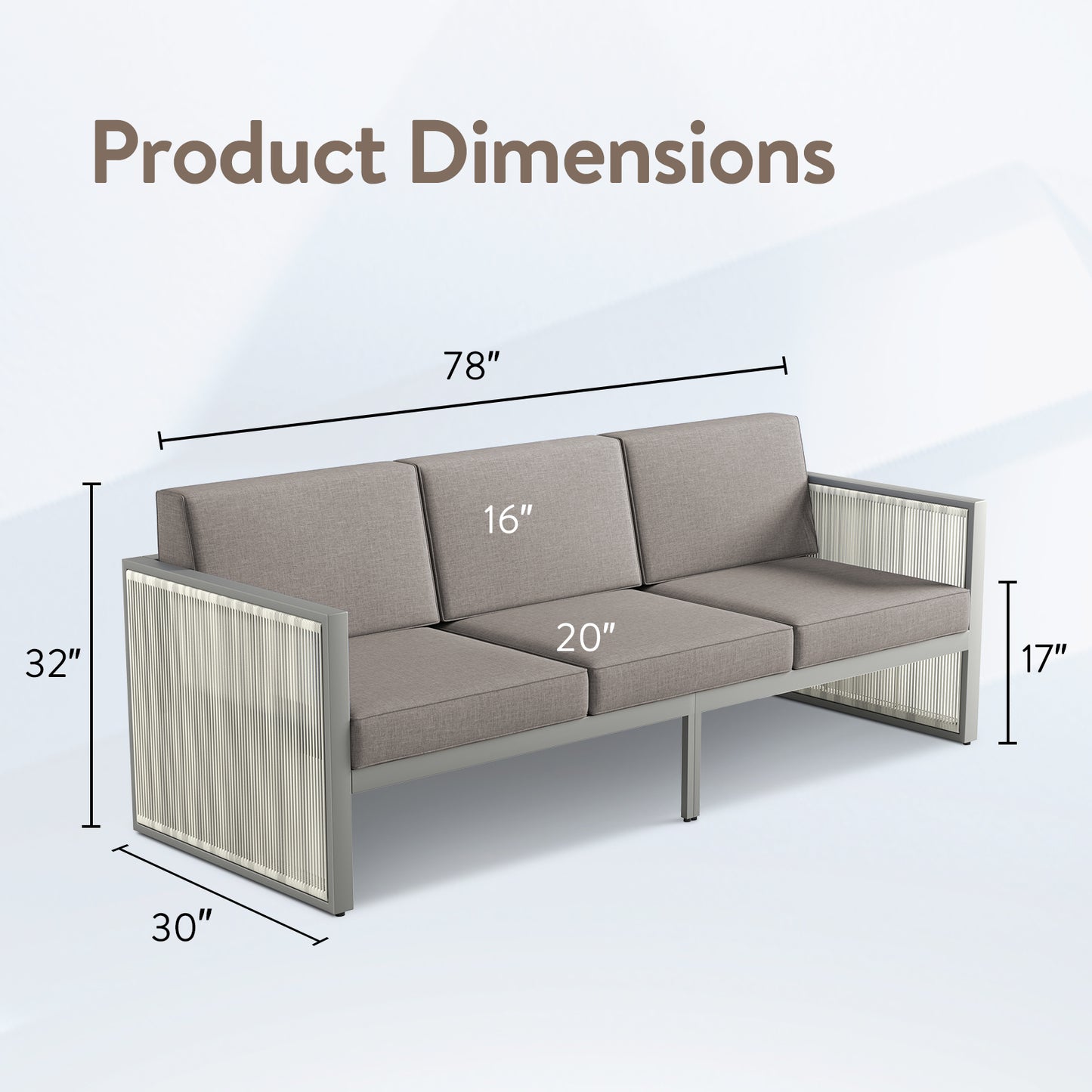 70% OFF LIMITED STOCK - BM Series Outdoor Sofa - All-Weather Patio Lounge for Garden & Deck