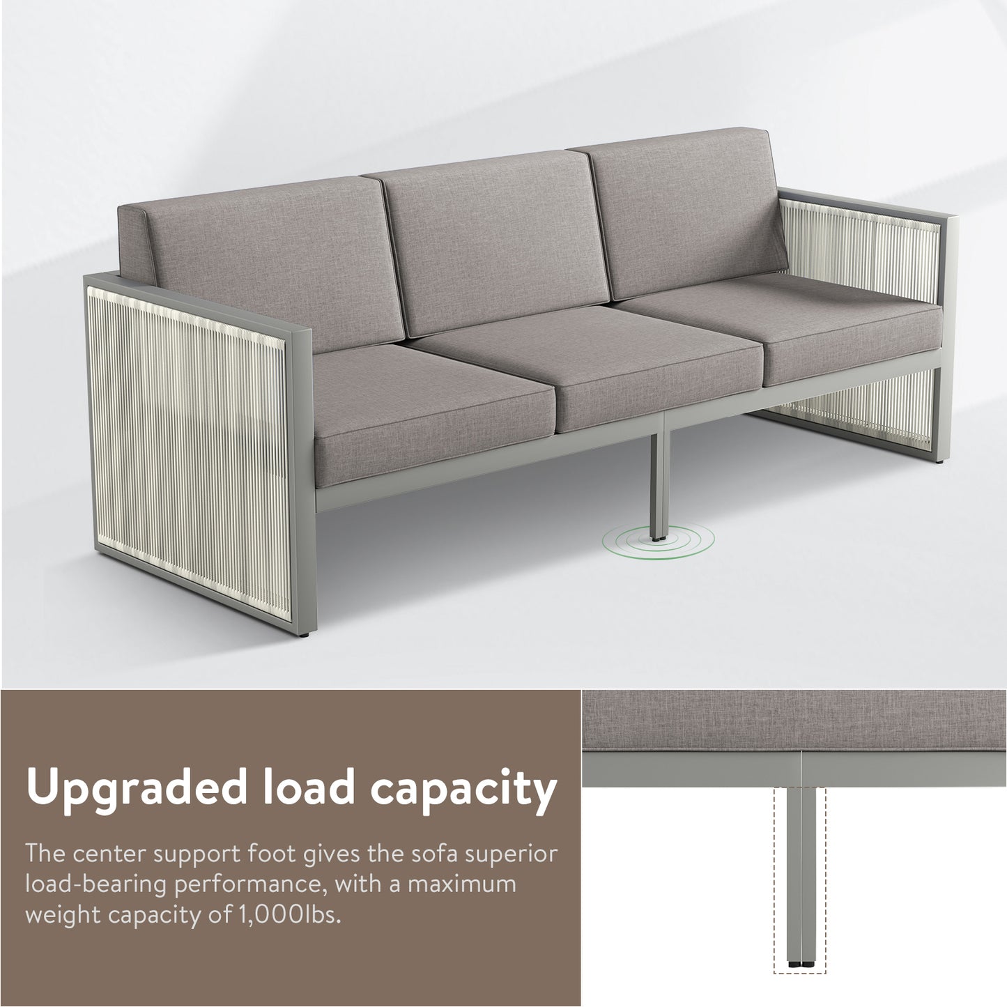 70% OFF LIMITED STOCK - BM Series Outdoor Sofa - All-Weather Patio Lounge for Garden & Deck