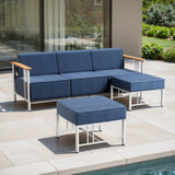 BINGLI Premium 3-Piece Patio Lounge Set - Sofa & 2 Ottomans - 10 Inch Thick Cushions with Commercial-Grade Weather Resistance - Belord