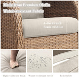Outdoor 2PC PE Rattan Swivel Glider Chairs, NTC Series - Belord