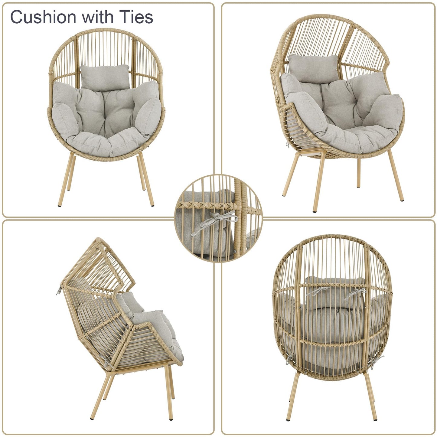 Save 60% - Egg Chair Set with Ottoman