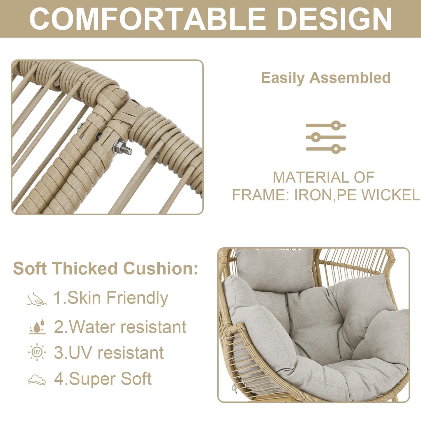 Save 60% - Egg Chair Set with Ottoman