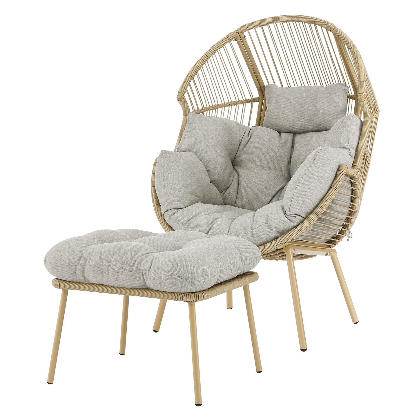 Save 60% - Egg Chair Set with Ottoman