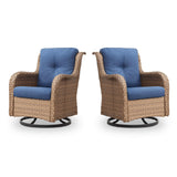Save 60% - Outdoor 2PC PE Rattan Swivel Glider Chairs, NTC Series - Belord