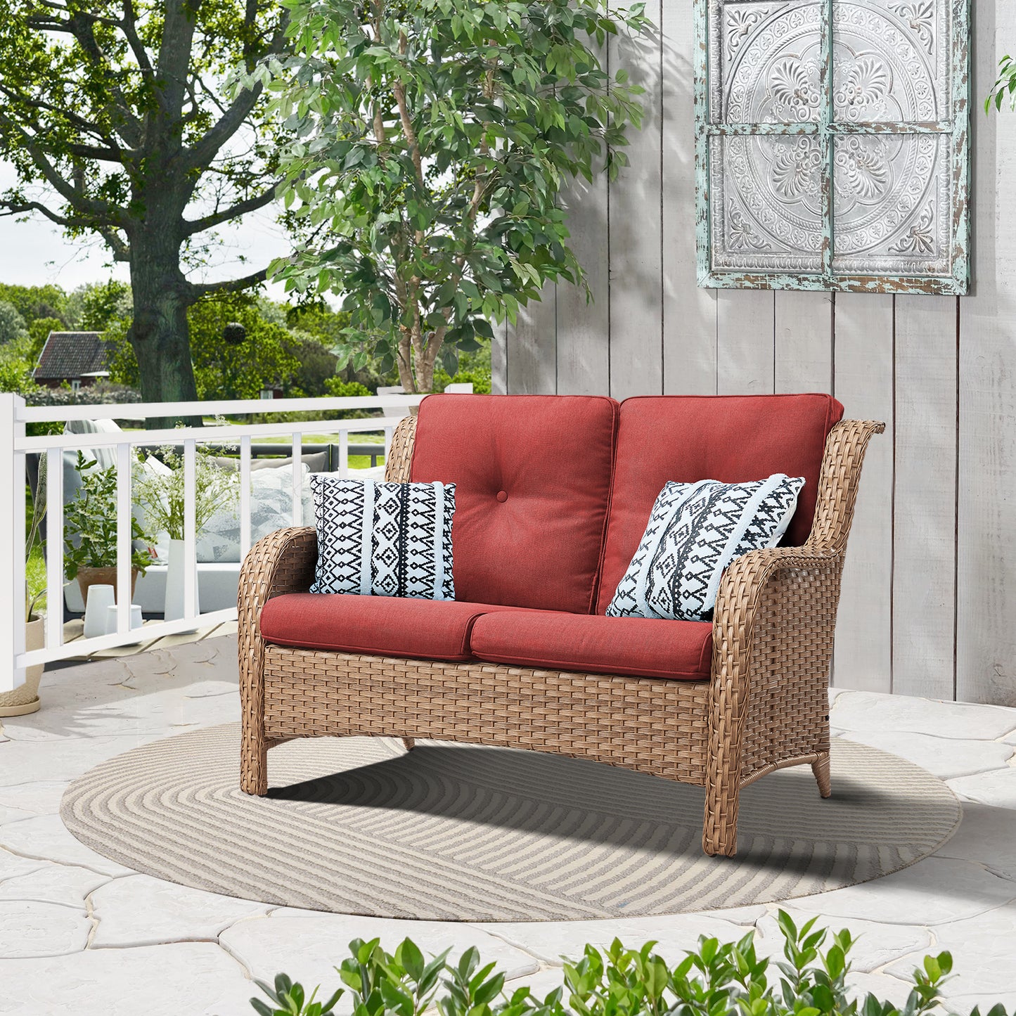 Save 50% - Outdoor PE Rattan Loveseat, NTC Series