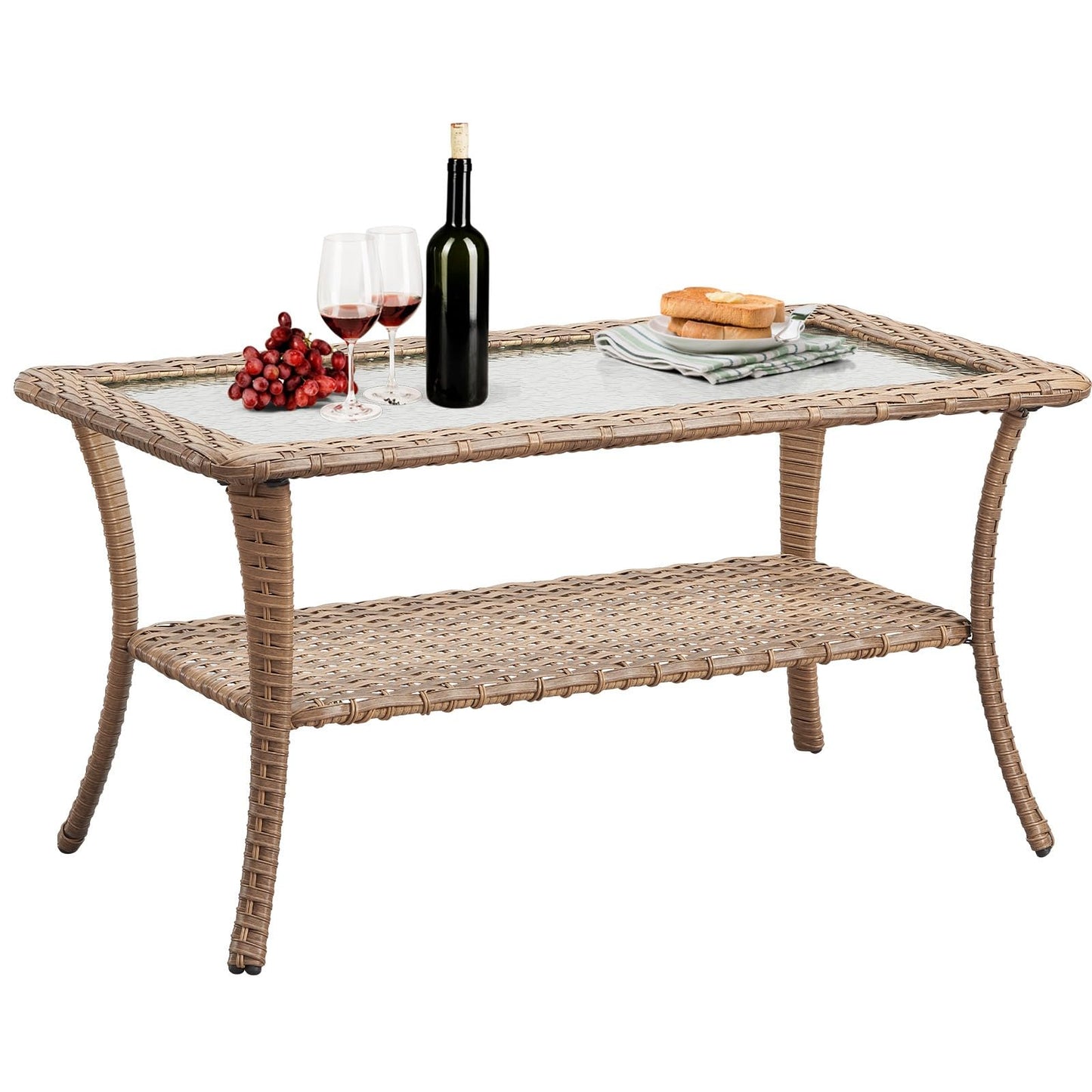 Outdoor 40" PE Rattan Coffee Table, NTC Series - B2B Wholesale