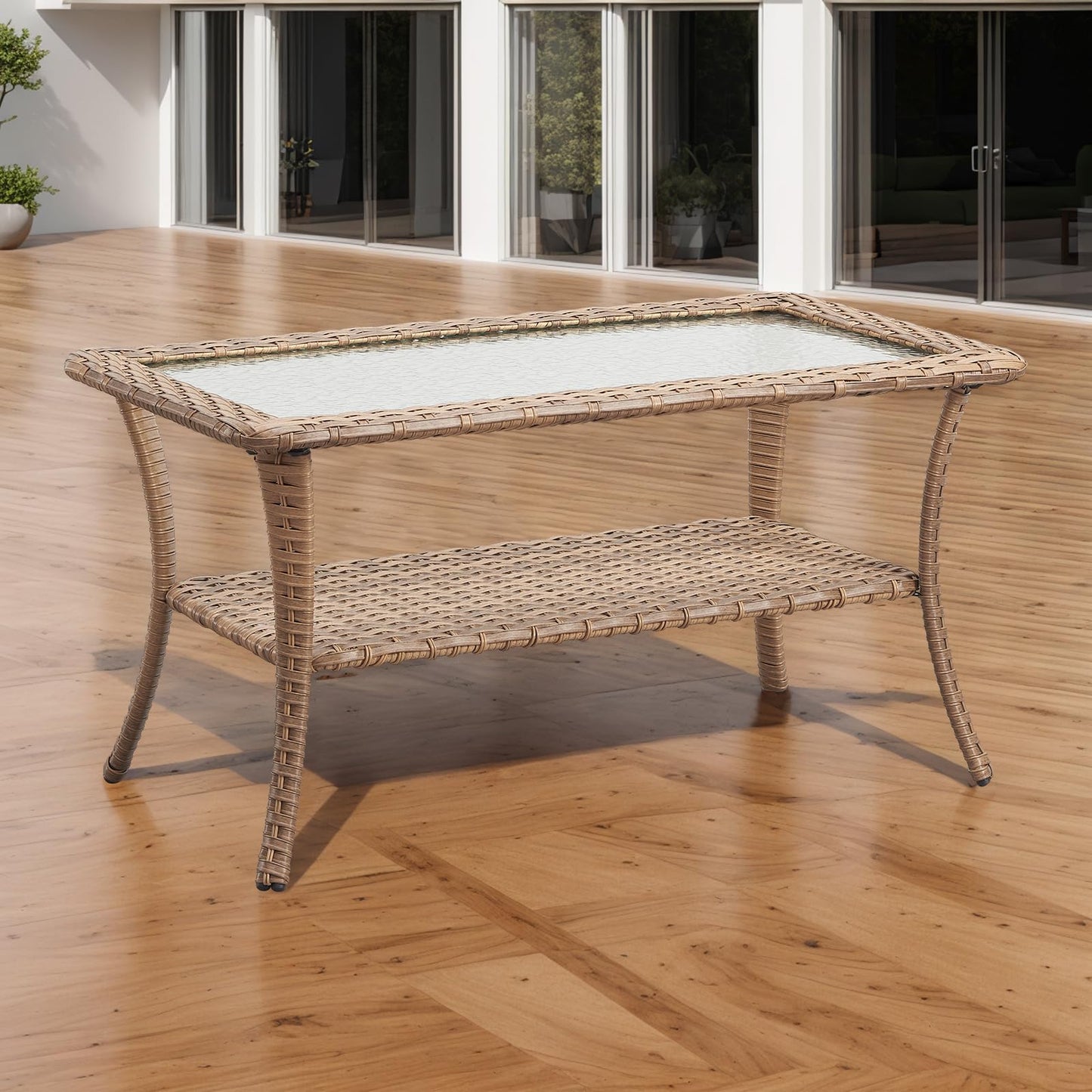 Outdoor 40" PE Rattan Coffee Table, NTC Series - B2B Wholesale