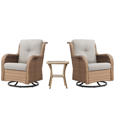 Save 60% - Swivel Glider Chairs Set with Side Table, NTC Series - Belord