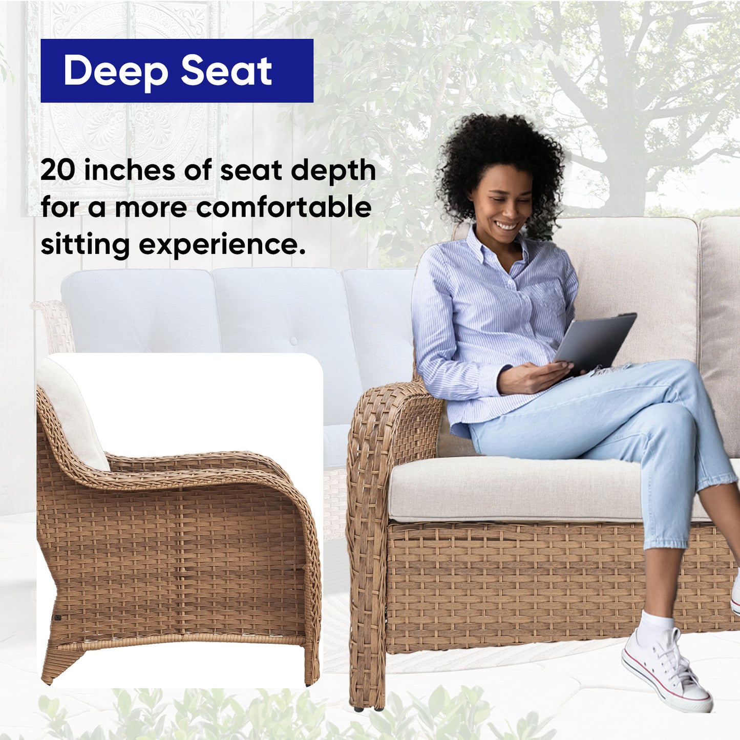 Save 60% - Outdoor PE Rattan Sofa, NTC Series - Belord