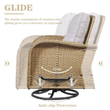 Swivel Glider Chairs Set with Side Table, NDS Series - Belord