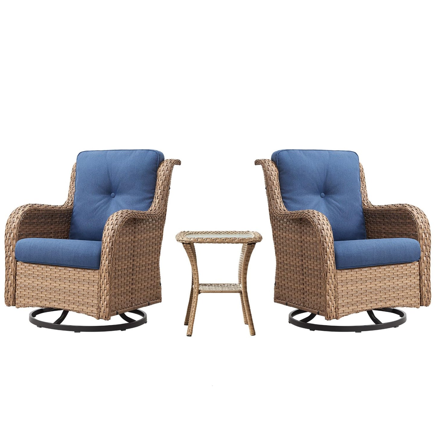 Save 40% - Swivel Glider Chairs Set with Side Table, NTC Series
