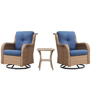Save 60% - Swivel Glider Chairs Set with Side Table, NTC Series - Belord