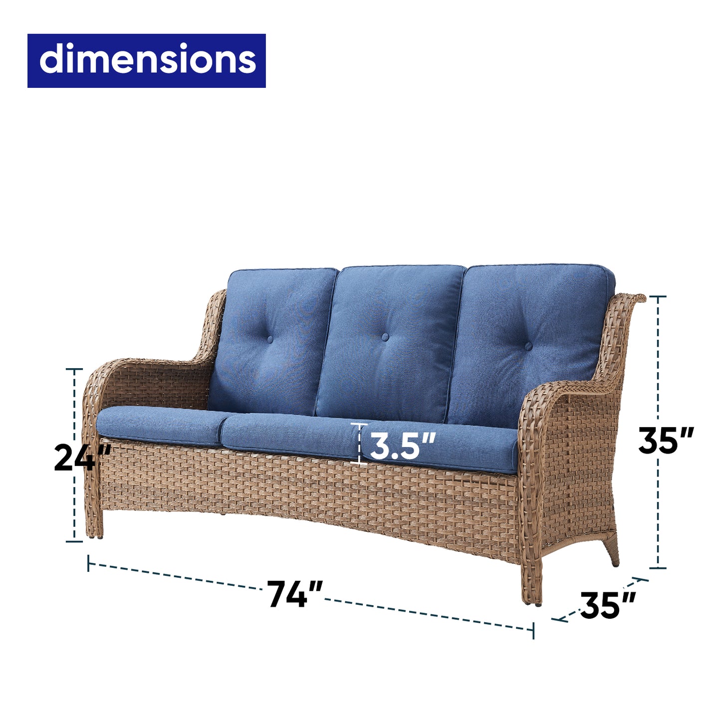 Save 50% - Outdoor PE Rattan Sofa, NTC Series