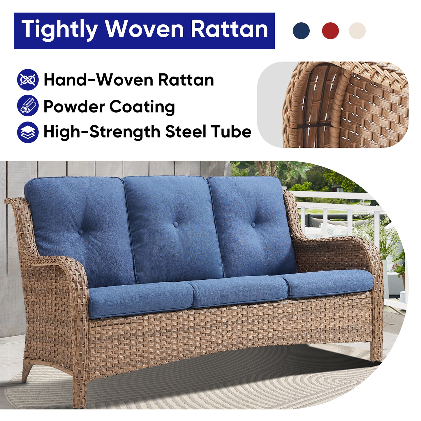 Save 50% - Outdoor PE Rattan Sofa, NTC Series