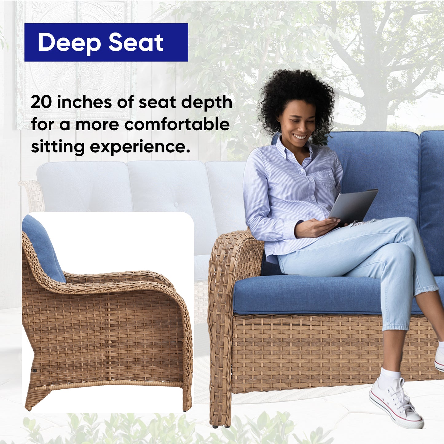 Save 50% - Outdoor PE Rattan Sofa, NTC Series