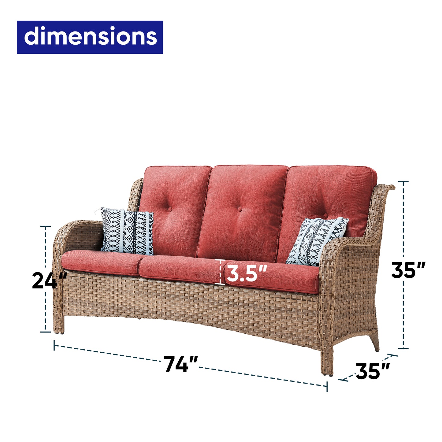 Save 50% - Outdoor PE Rattan Sofa, NTC Series