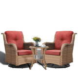 Save 40% - Swivel Glider Chairs Set with Side Table, NTC Series - Belord