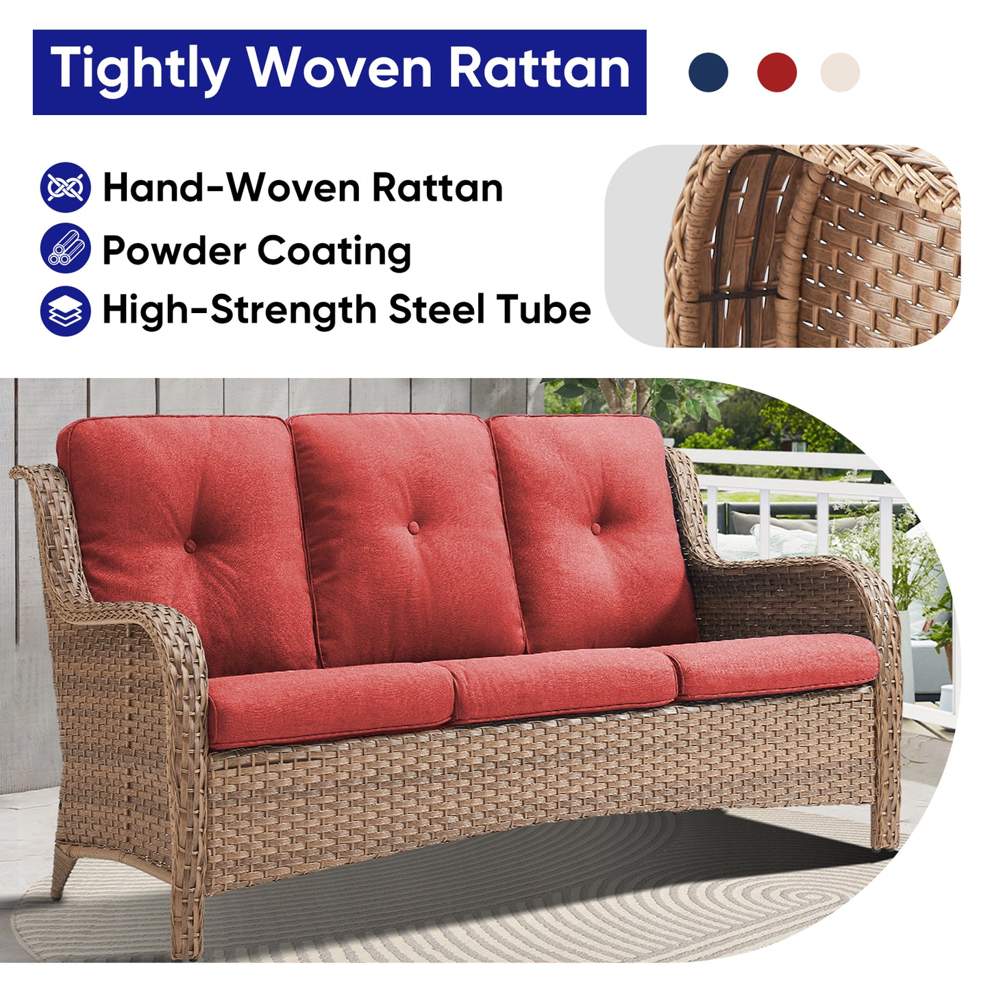 Save 50% - Outdoor PE Rattan Sofa, NTC Series