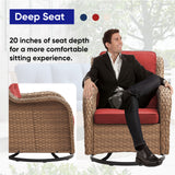 Save 40% - Swivel Glider Chairs Set with Side Table, NTC Series - Belord