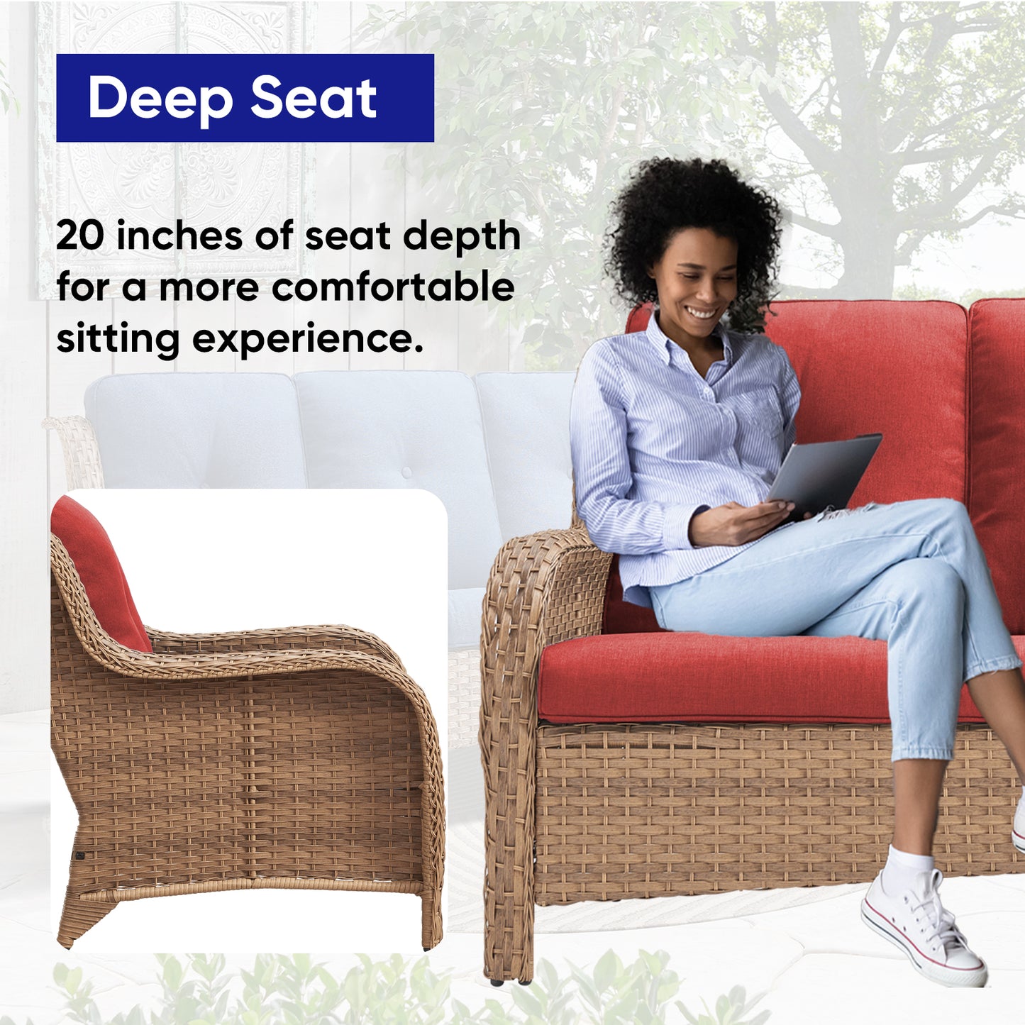 Save 50% - Outdoor PE Rattan Sofa, NTC Series