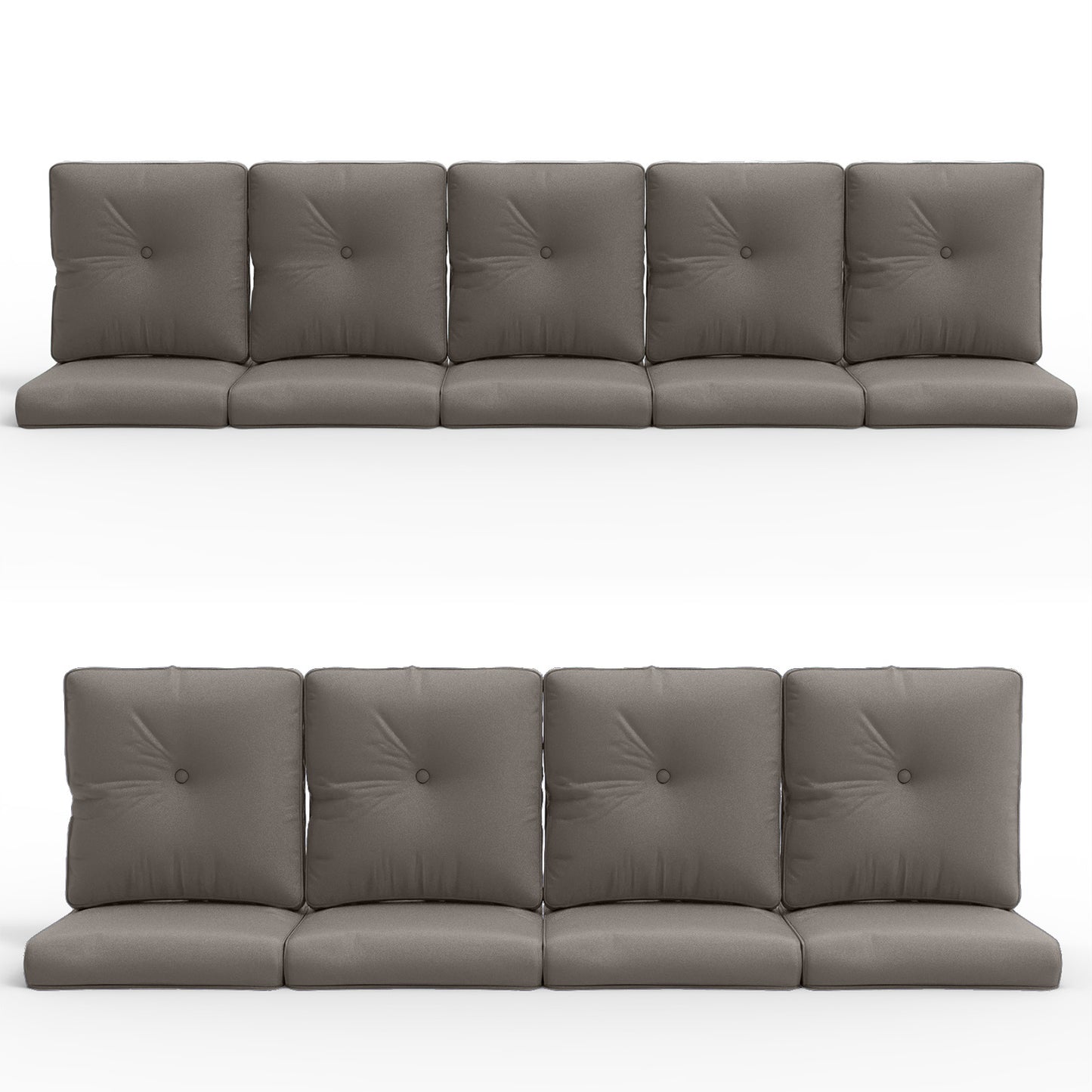 18-Piece Blue Patio Cushion Set - 9 Seat & 9 Back Cushions with Removable Waterproof Covers, All-Weather Outdoor Replacement (Standard 22"x24")