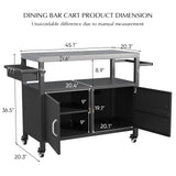 Belord 52-inch outdoor kitchen island with stainless steel top and propane storage, ideal for outdoor cooking and entertaining.