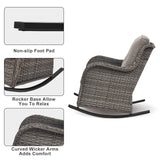 Belord 2-piece patio wicker rocking chairs set with olefin cushions, weather-resistant outdoor furniture, NTC Series design.