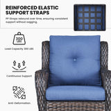 Belord 2-piece patio wicker chair set with cushions, perfect for outdoor conversation areas, part of NTC series.