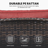 Belord 2-piece patio wicker chairs set with 4-inch cushions, part of the NTC Series, ideal for outdoor conversation areas.